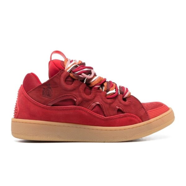 Lanvin Chunky Suede Sneakers Red