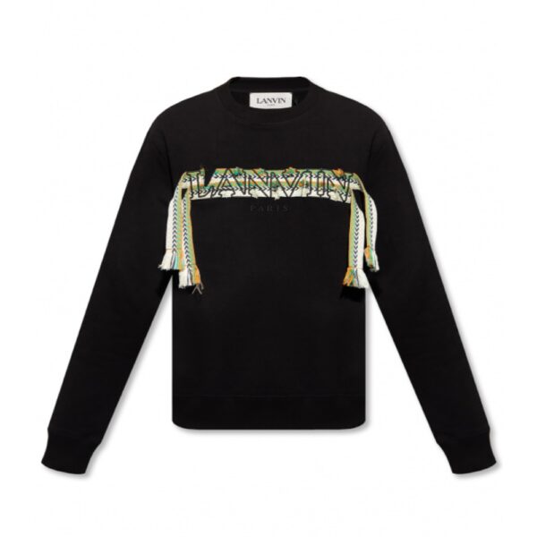 Lanvin Curb Embroidered Sweatshirt Black